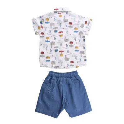 Conjunto Bebê Din Don Estampa Navios Conjunto Bebê Din Don Estampa Navios